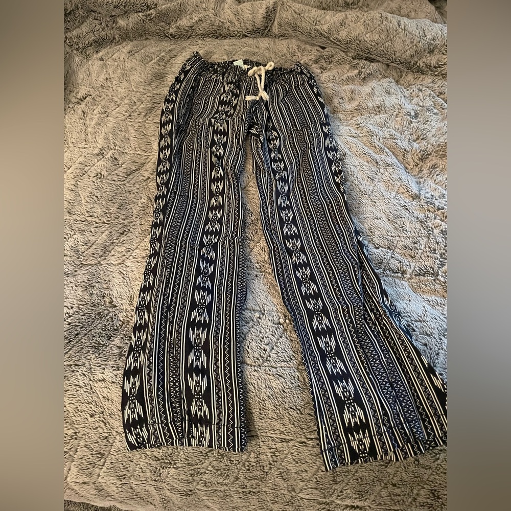 Linen Tribal Print Pants XS